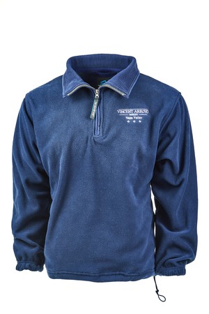 navy blue fleece pullover